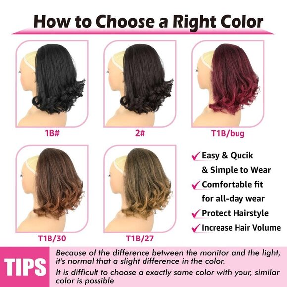 Yaki Straight Ponytail Synthetic 14 Inch Drawstring Extension for Black Women